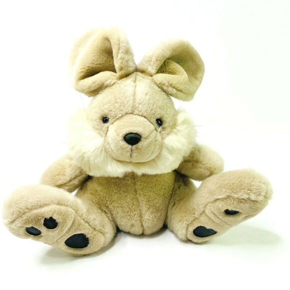 Chosun International Bunny Rabbit Plush Tan Brown With White Accent 12" Tall - Picture 1 of 7